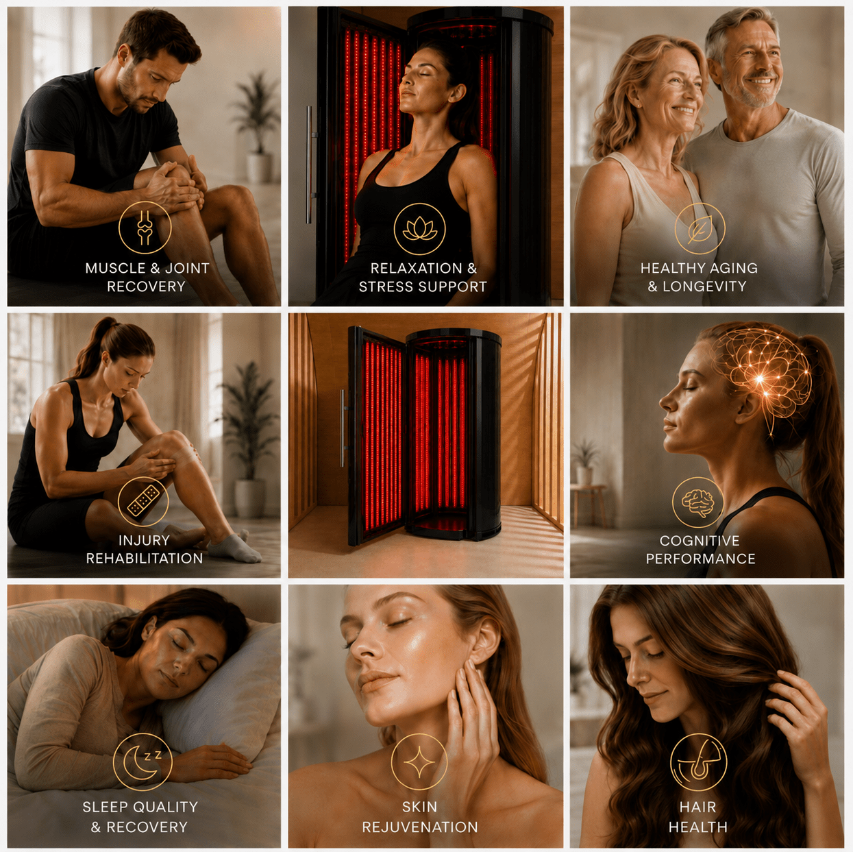 ENSO Red commercial red light therapy system for wellness and recovery facilities