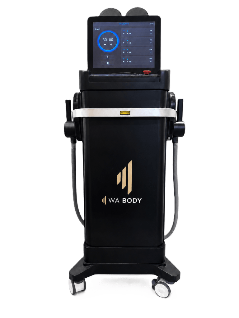 WA Body non-invasive body contouring machine for professional aesthetic clinics, showing treatment results