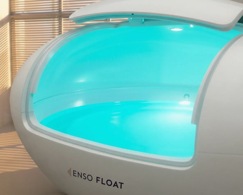 ENSO Float commercial float tank for wellness centres, spas and recovery facilities, showing the interior