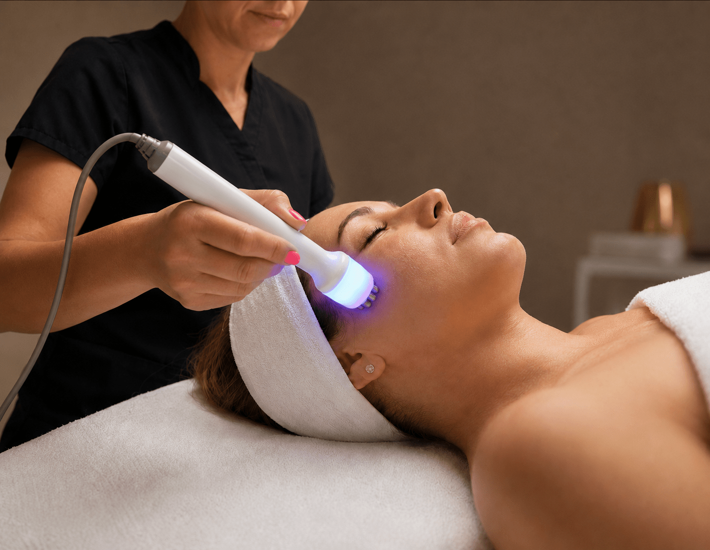 WA HydraLift multifunctional facial treatment system for professional clinics and salons, showing the professional treatment applicators
