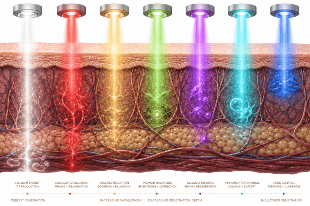 WA DermaLight professional LED light therapy system for aesthetic clinics
